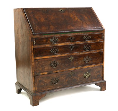 Lot 456 - A George I walnut bureau