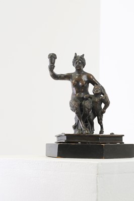 Lot 275 - A Renaissance bronze figure of a satyress with an infant satyr attributed to the workshop of Severo Calzetta da Ravenna (fl.1496-1543)