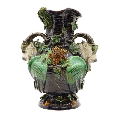 Lot 210 - An Austrian majolica vase