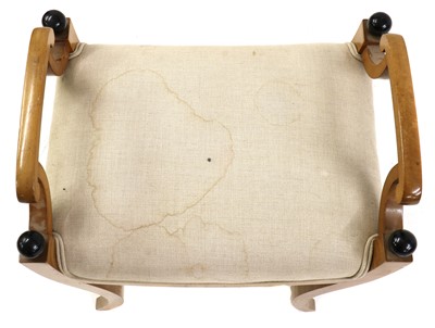 Lot 429 - A Biedermeier-style maple and ebonised stool