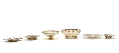 Lot 112 - A group of pierced silver dishes