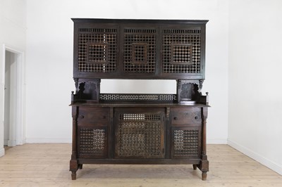 Lot 228 - A large Syrian-style stained fruitwood dresser