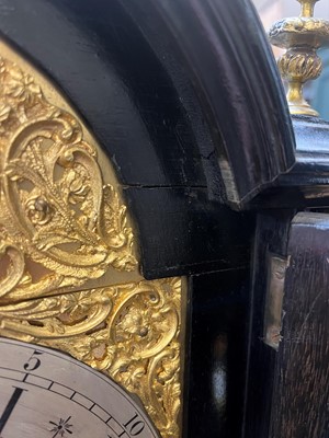 Lot 191 - A George III-style ebonised bracket clock