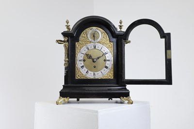Lot 191 - A George III-style ebonised bracket clock