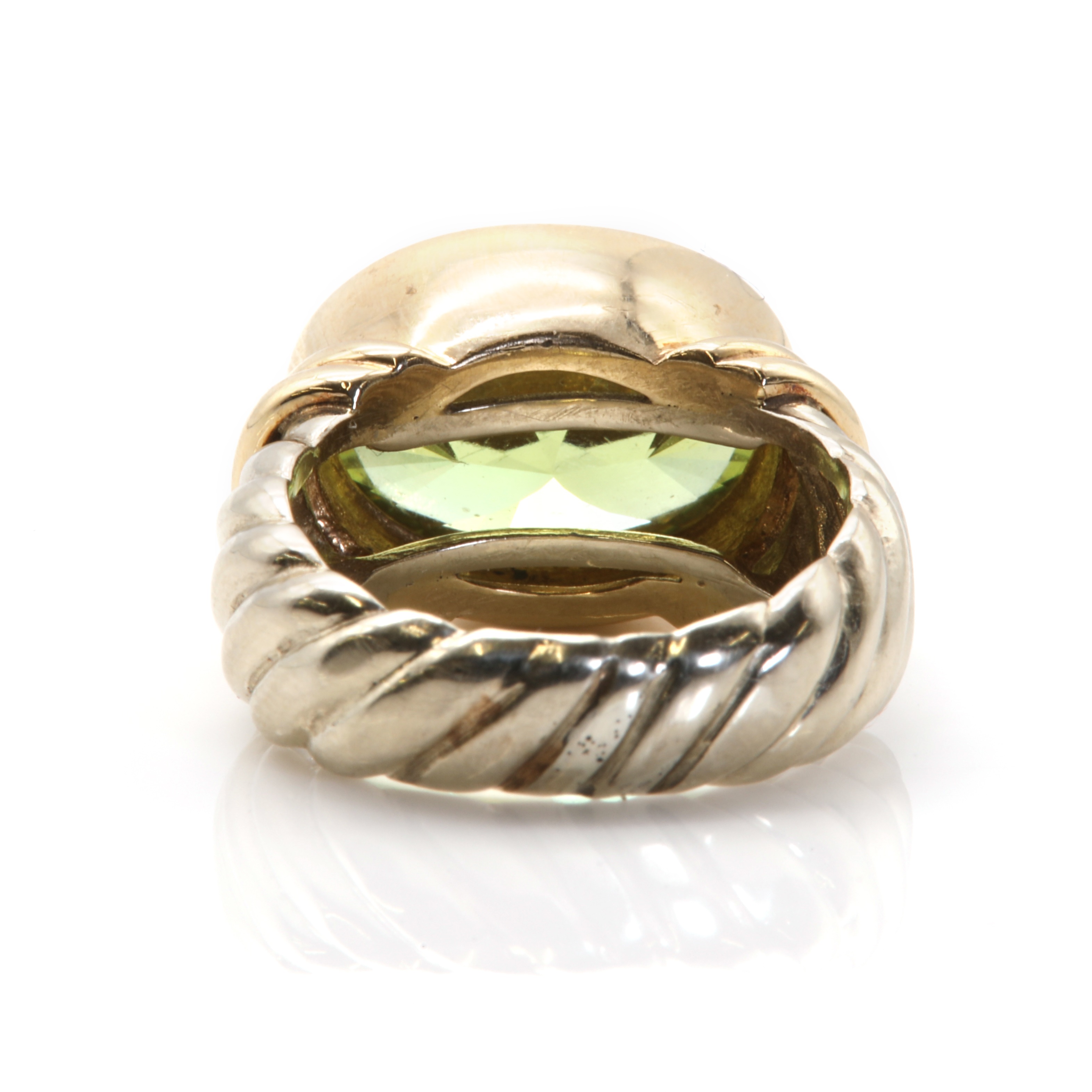 Gold ring with green zirconia main image 0