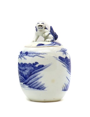 Lot 137 - A Chinese blue and white ginger jar and cover