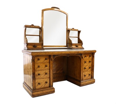 Lot 469 - A Victorian satin birch dressing table
