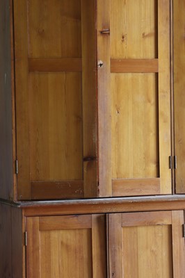 Lot 89 - A Victorian pine estate cupboard