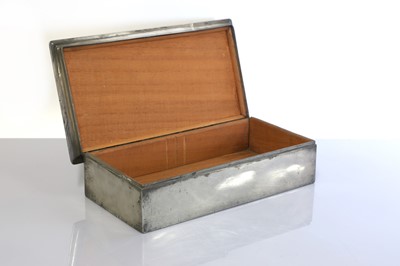Lot 75 - A Tudric pewter and enamelled cigar box