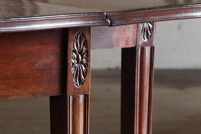 Lot 200 - ☘ A George III and later figured mahogany drop-leaf table