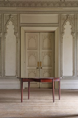 Lot 200 - ☘ A George III and later figured mahogany drop-leaf table