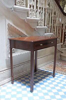 Lot 201 - ☘ A George III mahogany rectangular writing table