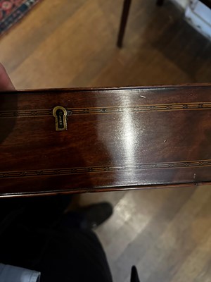 Lot 201 - ☘ A George III mahogany rectangular writing table