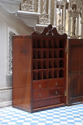 Lot 83 - ☘ An oak and mahogany estate cupboard