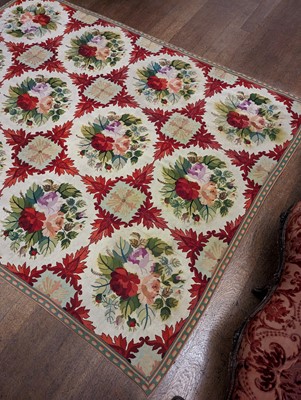 Lot 93 - ☘ A French needlepoint carpet