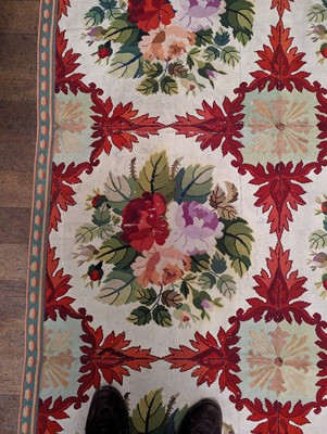 Lot 93 - ☘ A French needlepoint carpet