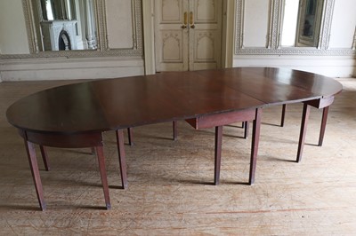 Lot 115 - ☘ A George III mahogany 'D' end dining table