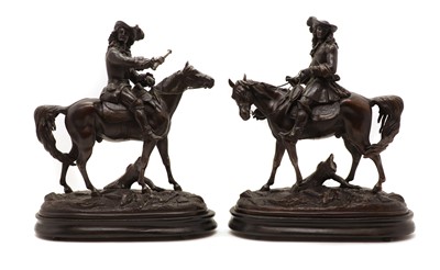 Lot 317 - A pair of spelter figures