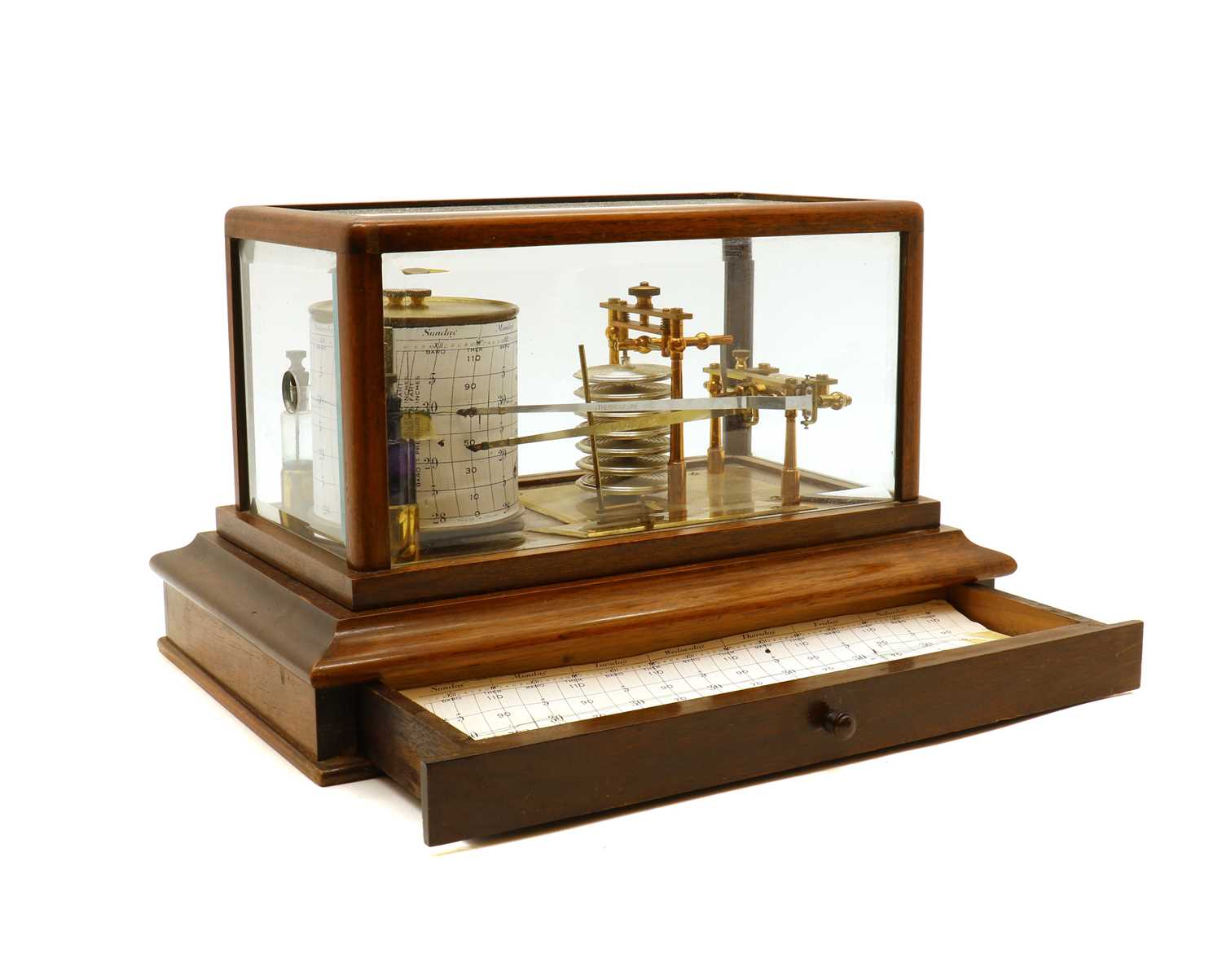 Lot 244 - A mahogany barograph,