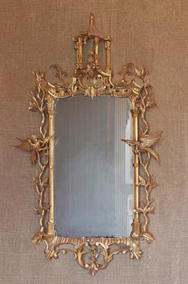 Lot 286 - ☘ A giltwood mirror in the manner of Thomas Chippendale