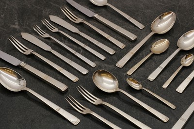 Lot 41 - An Art Deco silver-plated part canteen