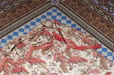 Lot 168 - ☘ Two pairs of interlined printed cotton curtains