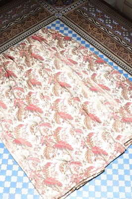 Lot 168 - ☘ Two pairs of interlined printed cotton curtains