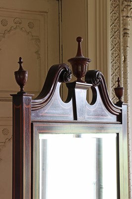 Lot 209 - ☘ An Edwardian mahogany and inlaid cheval dressing mirror