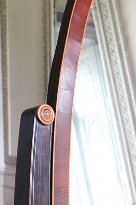 Lot 118 - ☘ An Edwardian mahogany cheval dressing mirror