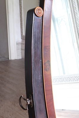 Lot 118 - ☘ An Edwardian mahogany cheval dressing mirror