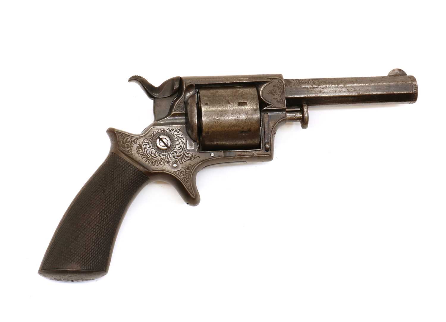 Click A Revolver Lot 110 - A 0.320 rim fire Tranter seven-shot revolver