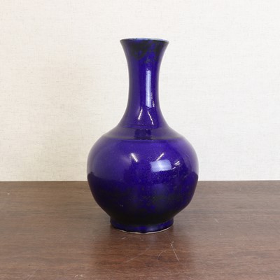 Lot 116 - A Chinese blue-glazed vase