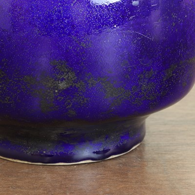 Lot 116 - A Chinese blue-glazed vase