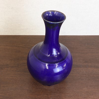 Lot 116 - A Chinese blue-glazed vase