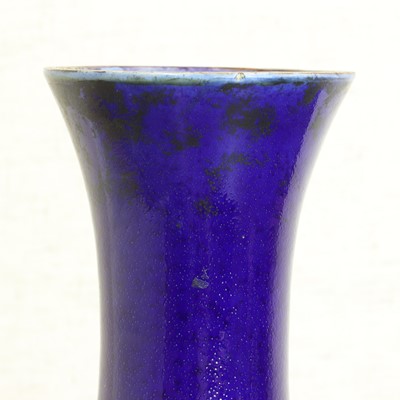 Lot 116 - A Chinese blue-glazed vase
