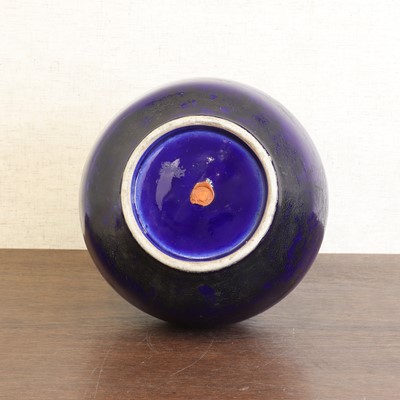 Lot 116 - A Chinese blue-glazed vase
