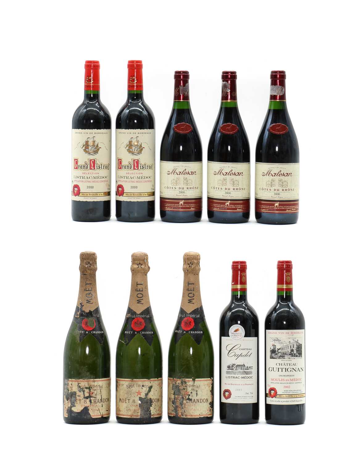 Lot 79 - A selection of champagne and red wine