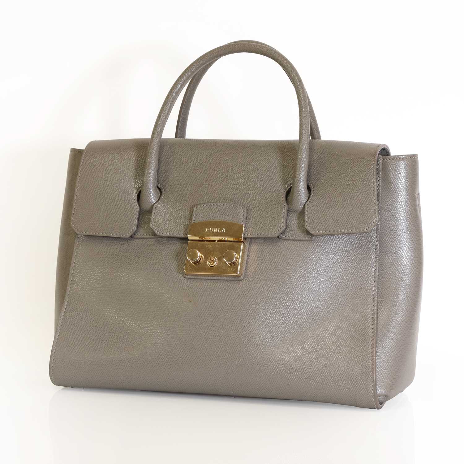 Lot 326 - A grey Furla handbag,