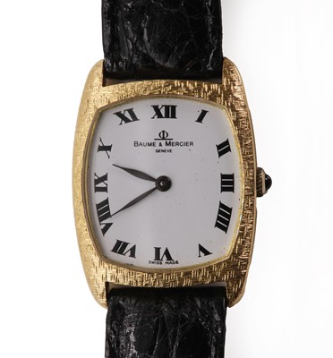 Lot 280 - An 18ct gold Baume & Mercier mechanical wristwatch