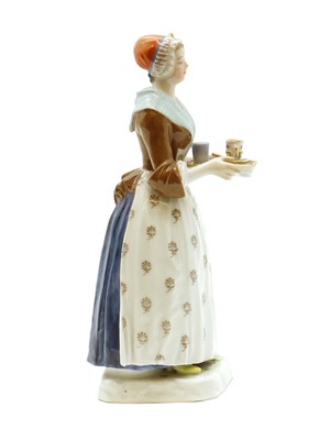 Lot 248 - A Meissen porcelain figure of 'La Belle Chocolatiere'