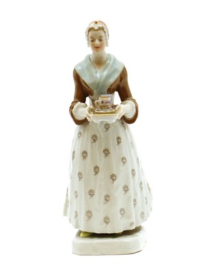 Lot 248 - A Meissen porcelain figure of 'La Belle Chocolatiere'