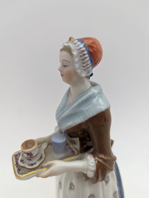 Lot 248 - A Meissen porcelain figure of 'La Belle Chocolatiere'
