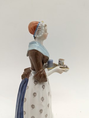 Lot 248 - A Meissen porcelain figure of 'La Belle Chocolatiere'