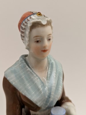 Lot 248 - A Meissen porcelain figure of 'La Belle Chocolatiere'