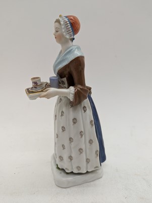 Lot 248 - A Meissen porcelain figure of 'La Belle Chocolatiere'