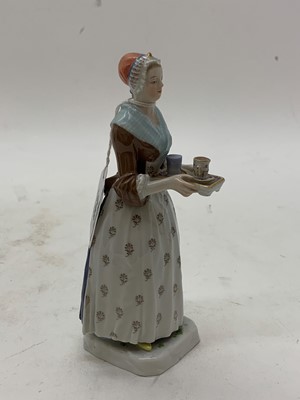 Lot 248 - A Meissen porcelain figure of 'La Belle Chocolatiere'