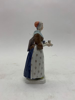 Lot 248 - A Meissen porcelain figure of 'La Belle Chocolatiere'