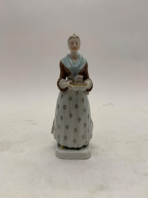 Lot 248 - A Meissen porcelain figure of 'La Belle Chocolatiere'