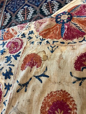 Lot 73 - An embroidered suzani textile