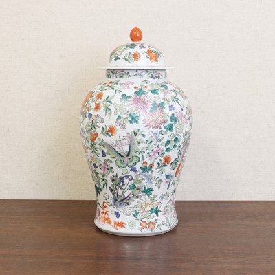 Lot 149 - A Chinese famille rose vase and cover